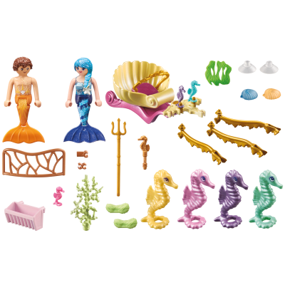 PLAYMOBIL MERMAIDS Mermaid Seahorse Carriage 71500, 71500P
