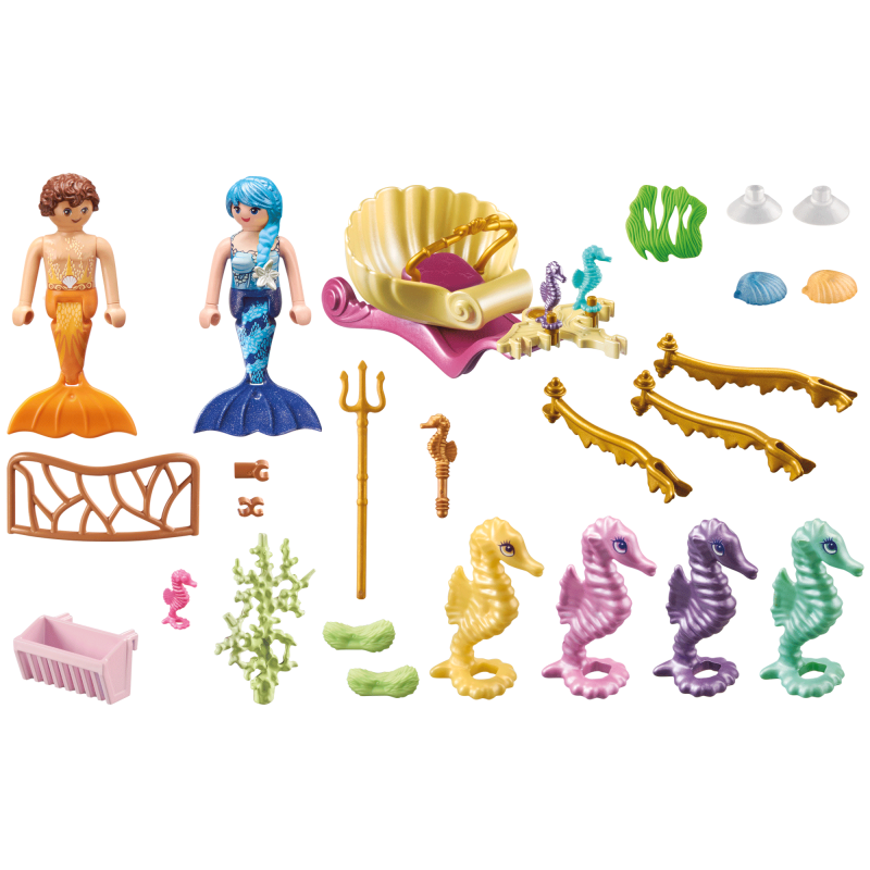 PLAYMOBIL MERMAIDS Mermaid Seahorse Carriage 71500, 71500P