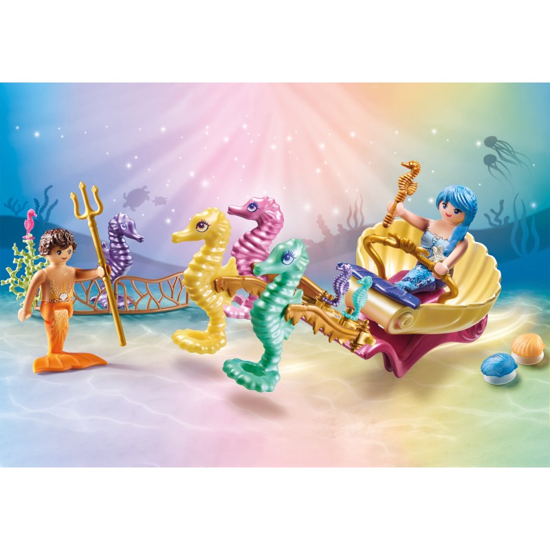 PLAYMOBIL MERMAIDS Mermaid Seahorse Carriage 71500, 71500P