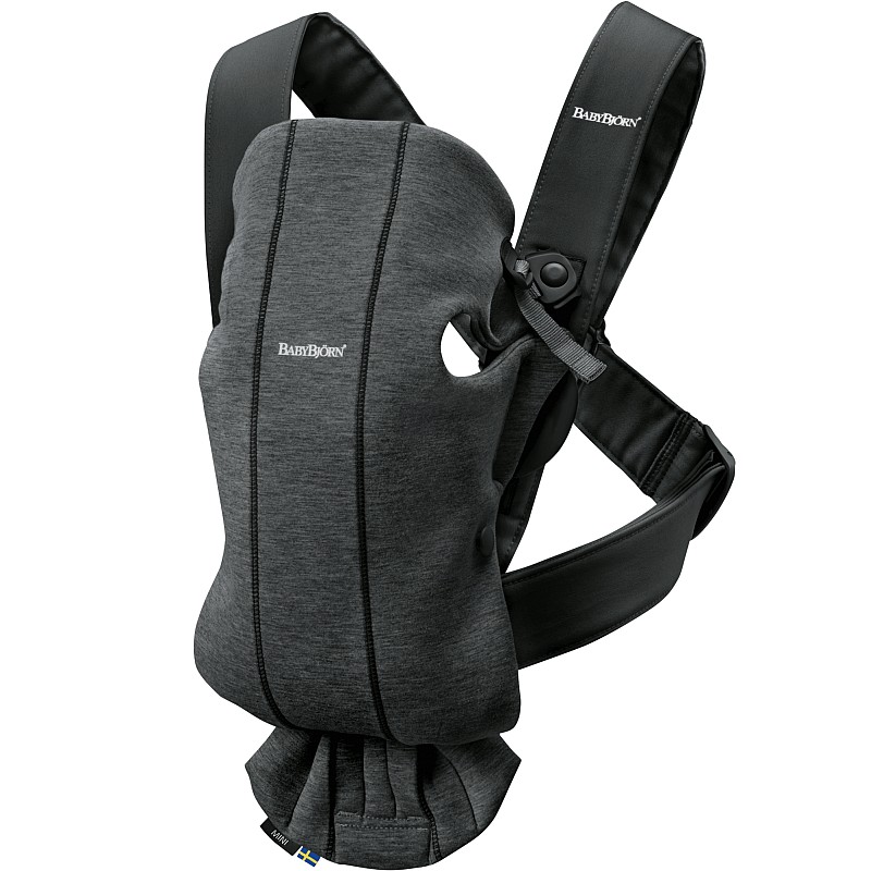 BabyBjorn Рюкзак-кенгуру Baby Carrier Mini Charcoal Grey, 3D Jersey 021076