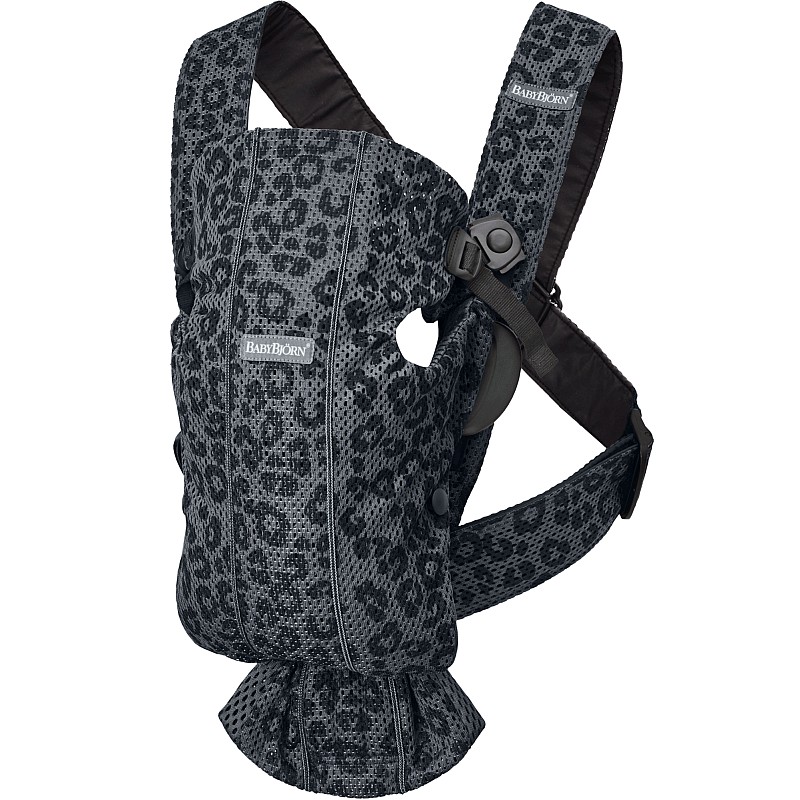BabyBjorn Рюкзак-кенгуру Baby Carrier Mini Anthracite Leopard, Mesh 021078
