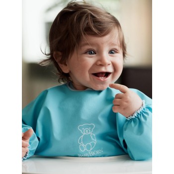 BabyBjorn ilgomis rankovėmis seilinukas turkio spalvos 044381