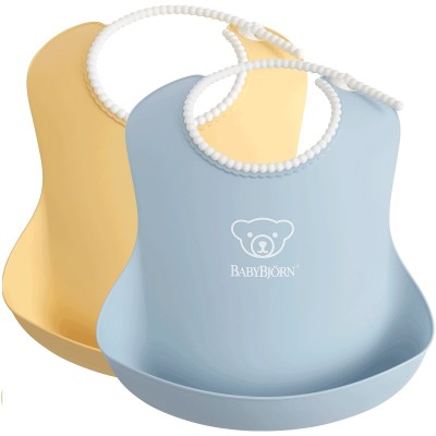 BabyBjorn Мягкий нагрудник Soft Bib Powder Yellow/Powder Blue 2 шт. 046341