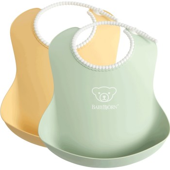BabyBjorn Soft Bib Powder Yellow/Powder Green 2pcs. 046342