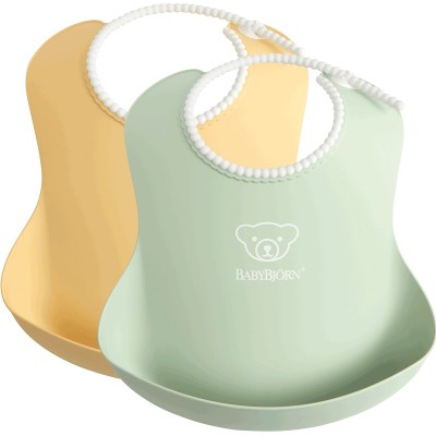 BabyBjorn Мягкий нагрудник Soft Bib Powder Yellow/Powder Green 2 шт. 046342