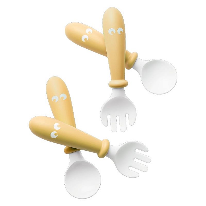 BabyBjorn Ложка и Вилка Powder yellow 4 шт. 