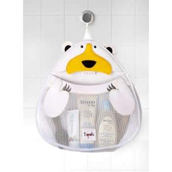 3 Sprouts Bath Storage Polar Bear vannas organizators