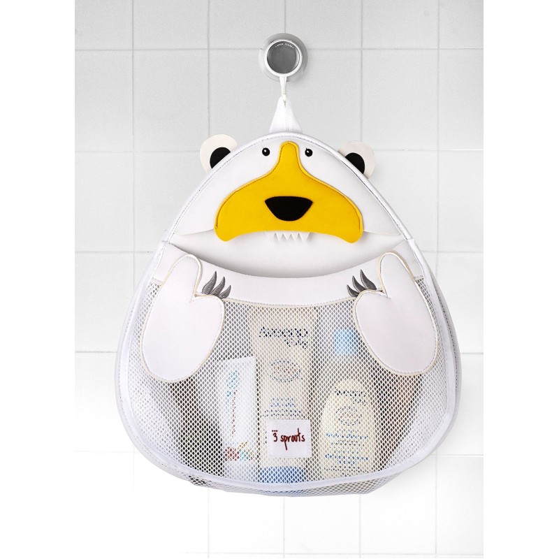 3 Sprouts Bath Storage Polar Bear vannas organizators
