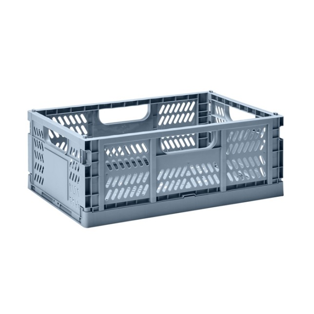 3 Sprouts Modern Folding Crate Mantu kaste Large Blue
