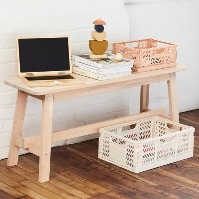 3 Sprouts Modern Folding Crate Mantu kaste Large Cream