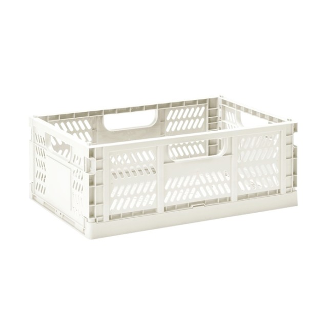 3 Sprouts Modern Folding Crate Mantu kaste Large Cream