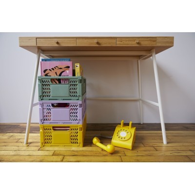 3 Sprouts Modern Folding Crate Mantu kaste Large Green
