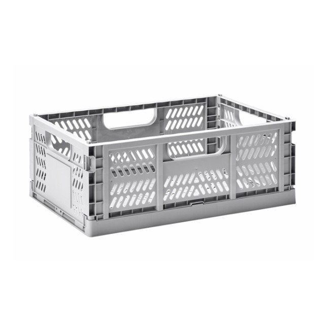 3 Sprouts Modern Folding Crate Mantu kaste Large Light Grey