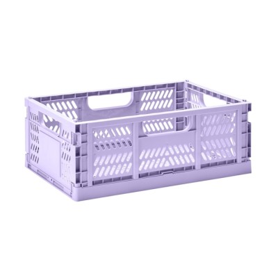 3 Sprouts Modern Folding Crate Mantu kaste Large Lilac