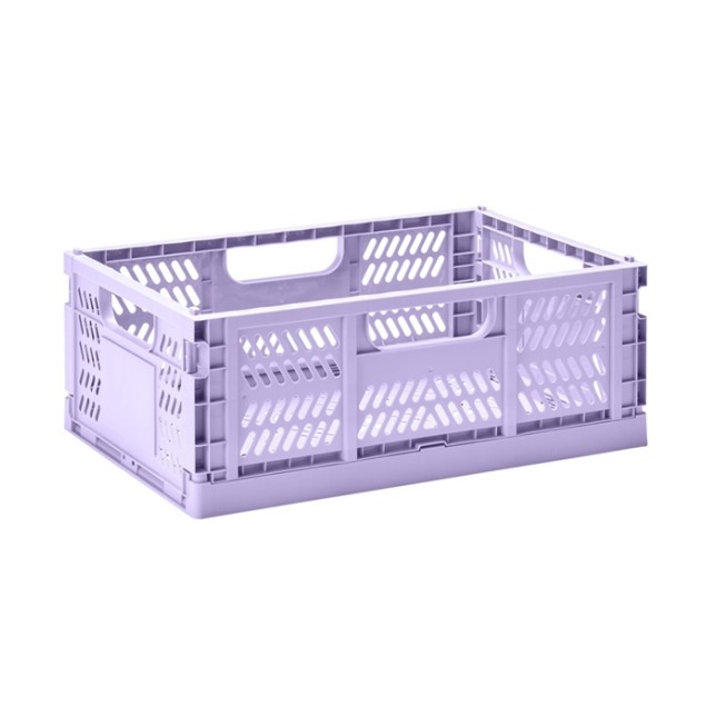 3 Sprouts Modern Folding Crate Mantu kaste Large Lilac