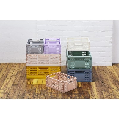 3 Sprouts Modern Folding Crate Mantu kaste Large Pink