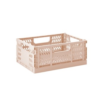 3 Sprouts Modern Folding Crate Mantu kaste Medium Clay