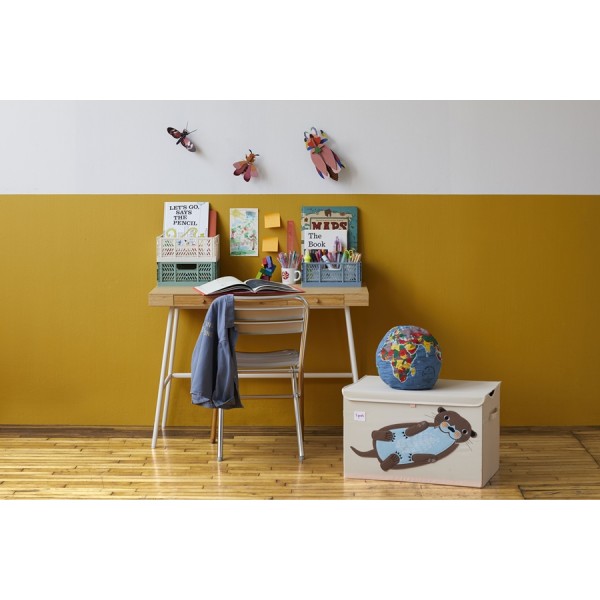 3 Sprouts Modern Folding Crate Mantu kaste Medium Green