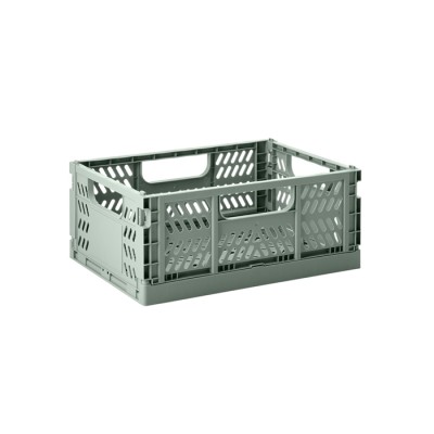 3 Sprouts Modern Folding Crate Mantu kaste Medium Green