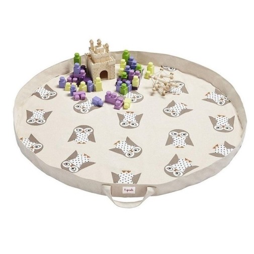 3 Sprouts Play Mat Bag Bērnu spēļu paklājs - soma Owl