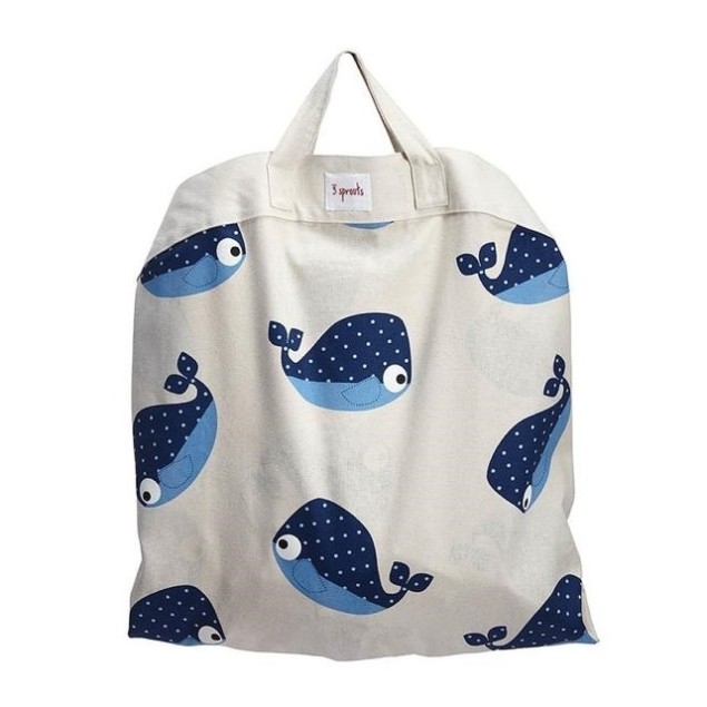 3 Sprouts Play Mat Bag Bērnu spēļu paklājs - soma Whale