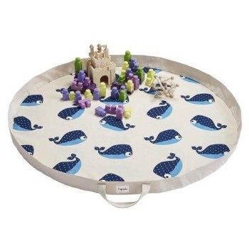3 Sprouts Play Mat Bag Bērnu spēļu paklājs - soma Whale