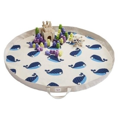 3 Sprouts Play Mat Bag Bērnu spēļu paklājs - soma Whale