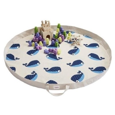 3 Sprouts Play Mat Bag Bērnu spēļu paklājs - soma Whale