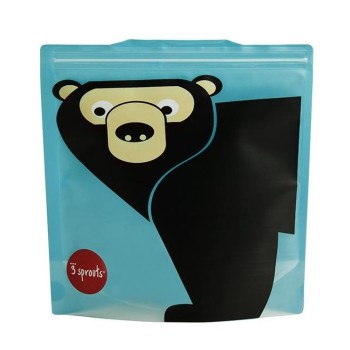 3 Sprouts Sandwich Bag korduvkasutatavad võileivakotid 2 tk Bear
