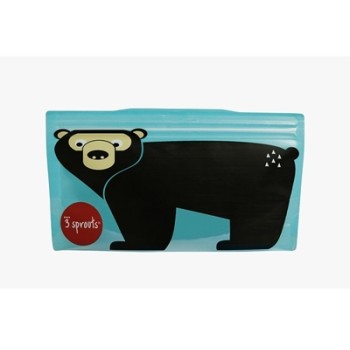 3 Sprouts Snack Bag Reusable Snack Bags 2 pcs. Bear
