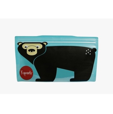 3 Sprouts Snack Bag Многоразовые пакетики для закусок 2 шт. Bear