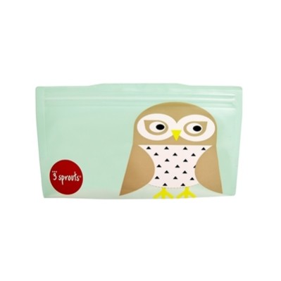 3 Sprouts Snack Bag Многоразовые пакетики для закусок 2 шт. Owl