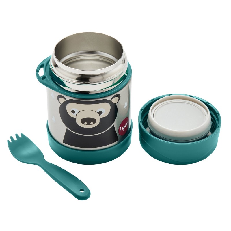 3 Sprouts Stainless Steel Food Jar Термо контейнер Bear