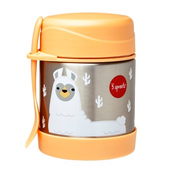 3 Sprouts Stainless Steel Food Jar Llama Thermo Container