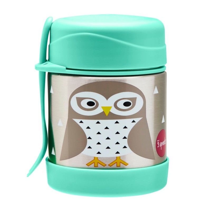 3 Sprouts Stainless Steel Food Jar Термо контейнер Owl