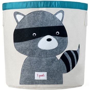 3 Sprouts Storage Bin Grozs rotaļlietām Raccoon