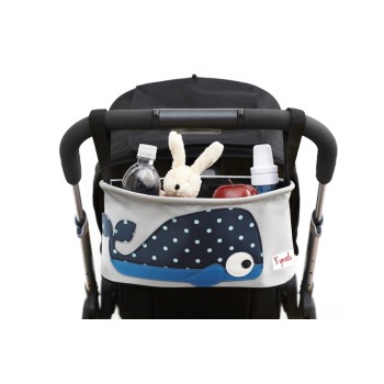 3 Sprouts Stroller Organizer Organizators ratiņiem Whale