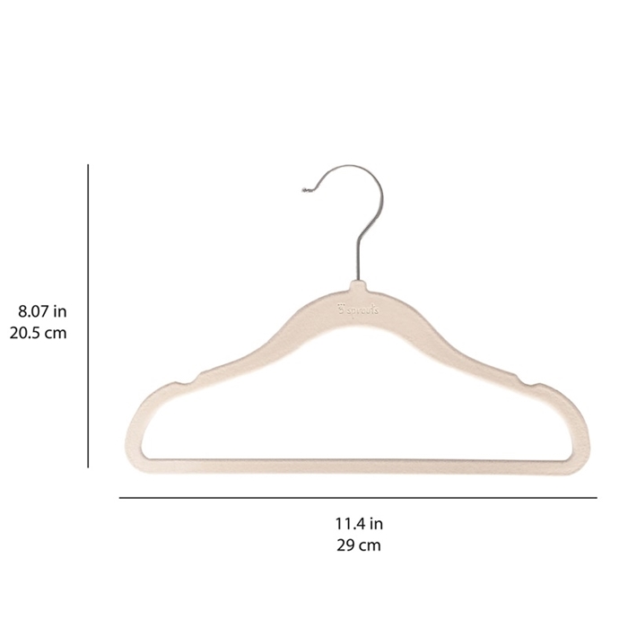 3 Sprouts Velvet Hangers Детские велюровые вешалки 15 шт. Cream