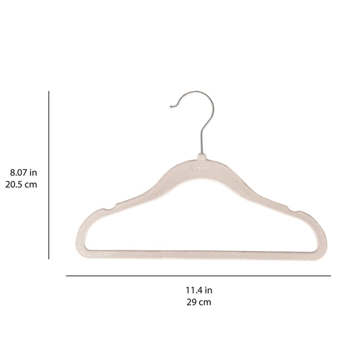 3 Sprouts Velvet Hangers Детские велюровые вешалки 15 шт. Gray