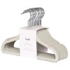 3 Sprouts Velvet Hangers Bērnu velūra pakaramie 15 gab. Green