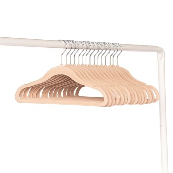 3 Sprouts Velvet Hangers Bērnu velūra pakaramie 15 gab. Hazelnut
