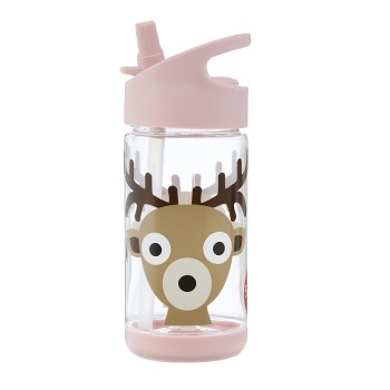 3 Sprouts Water Bottle Бутылочка Deer Pink 350 ml