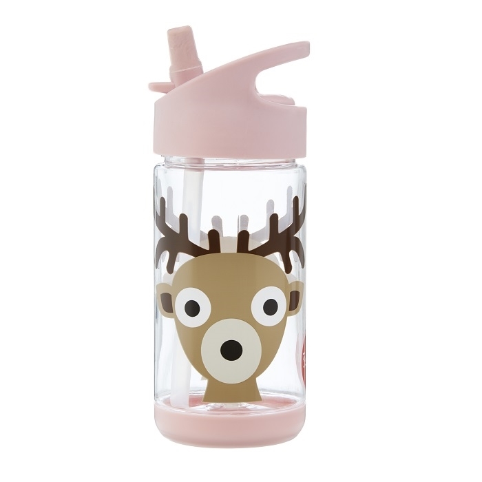3 Sprouts Water Bottle Бутылочка Deer Pink 350 ml