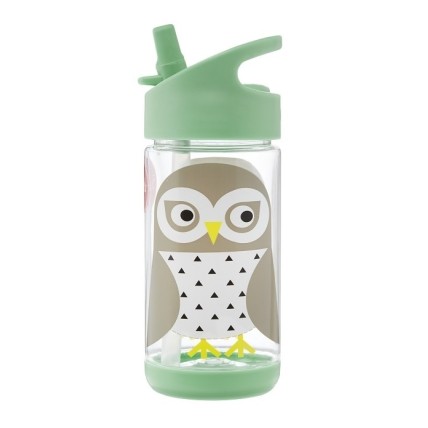 3 Sprouts Water Bottle Бутылочка Owl Mint 350 ml