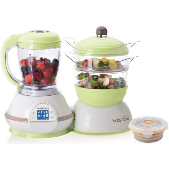 Babymoov Кухонный комбайн Nutribaby Food procesor Greeb-Brown, A001100