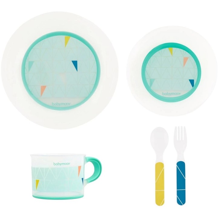 Babymoov Bamboo Dinnerware Set Azur Детский набор посуды, A005510