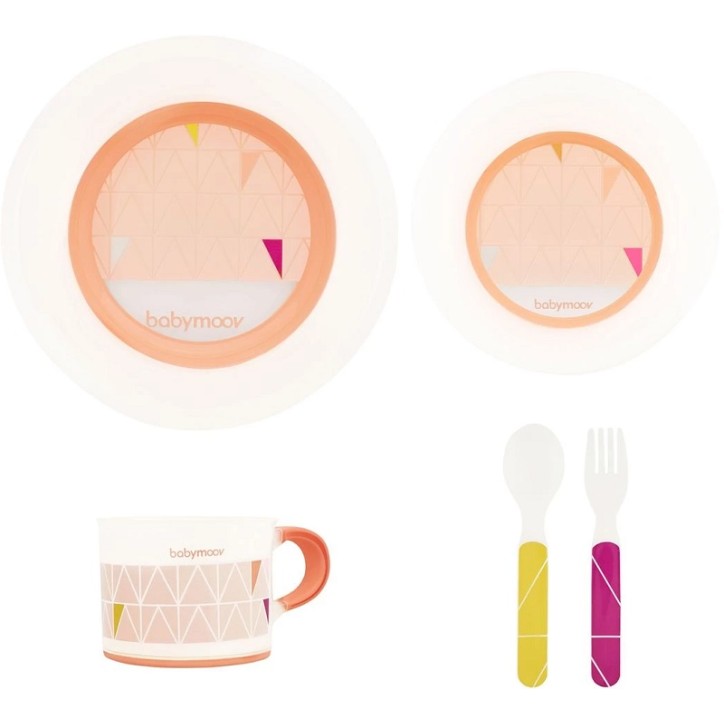 Babymoov Bamboo Dinnerware Set Peach Детский набор посуды, A005511