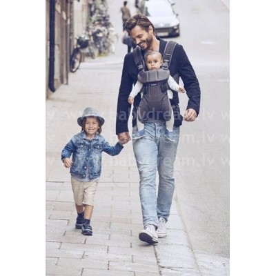 BabyBjorn Рюкзак-кенгуру Baby Carrier One, Cotton Mix, Dark grey/Grey 098094