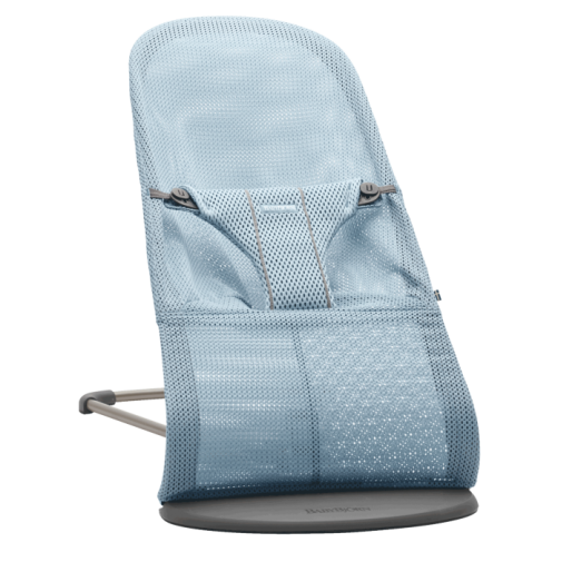 BabyBjorn Bouncer Bliss  Детское Кресло - шезлонг, Sky Blue, Mesh, 006043