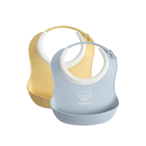 BabyBjörn слюнявчики MINI 2 gab. Powder Yellow/Powder Blue, 052041